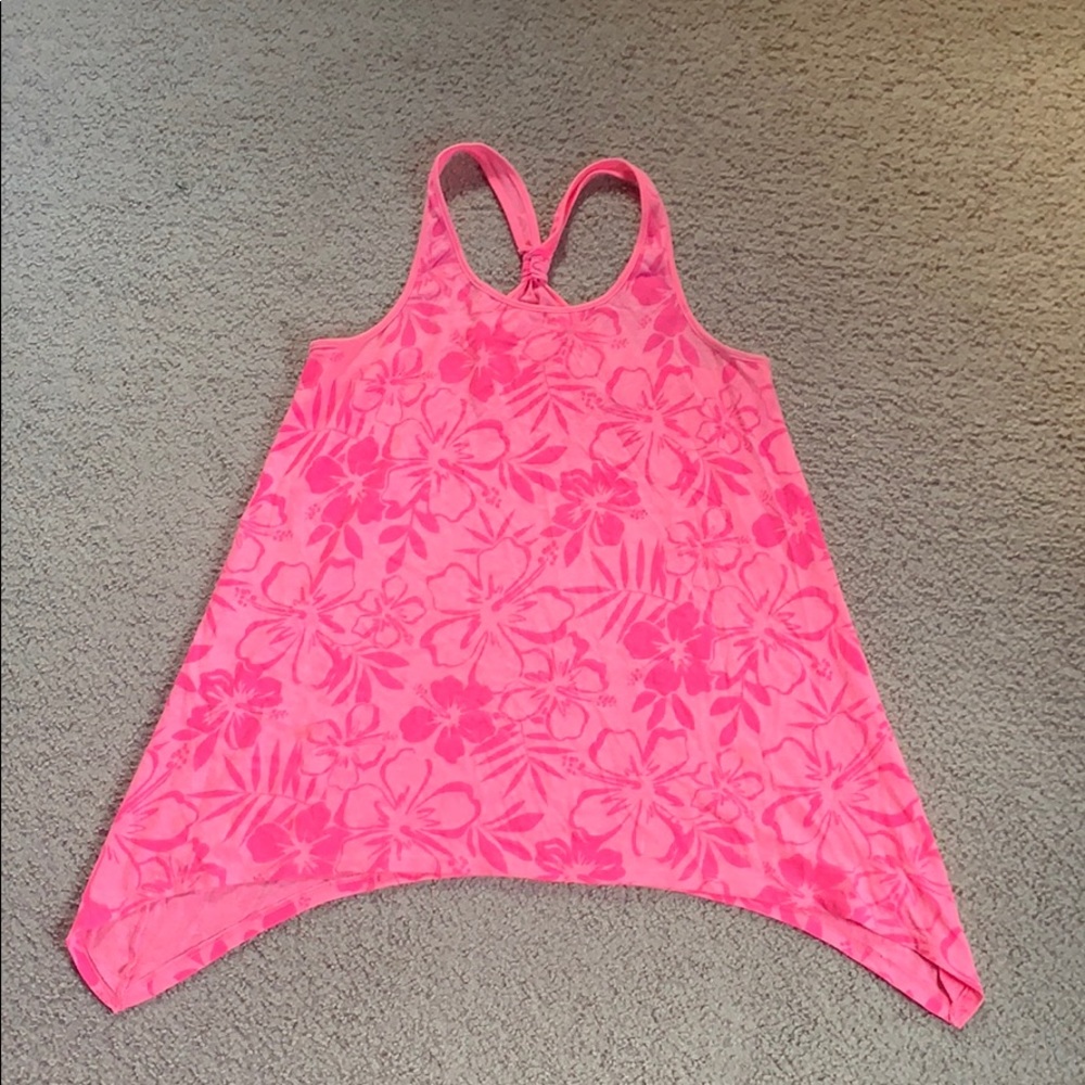 Pink Floral Tank Top